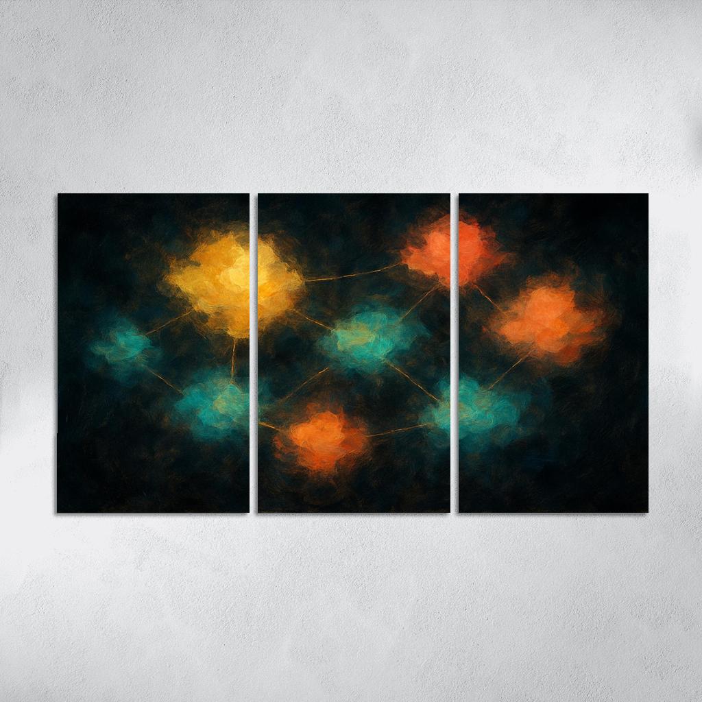 Luminous Cartography Of Feelings modern paintings frame