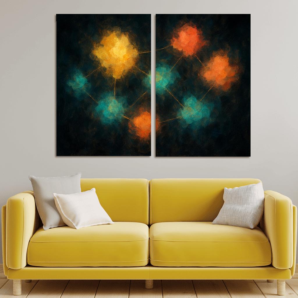 Luminous Cartography Of Feelings modern paintings frame