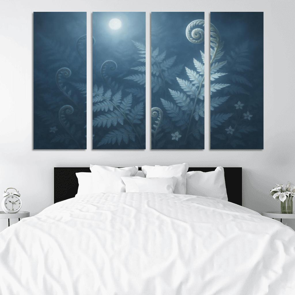Moonlit Fern Reverie framed paintings