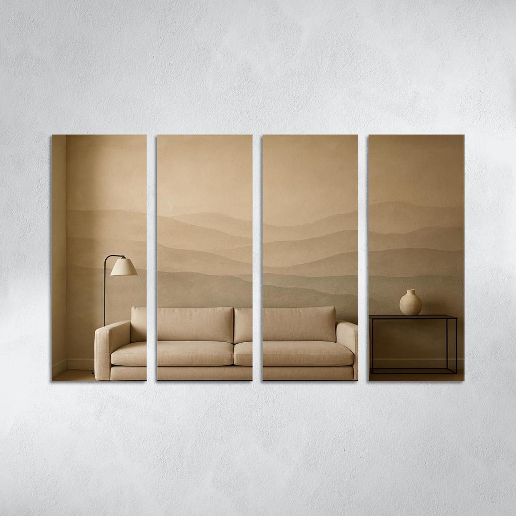 Textured Plaster Horizon Wall Mural wall art
