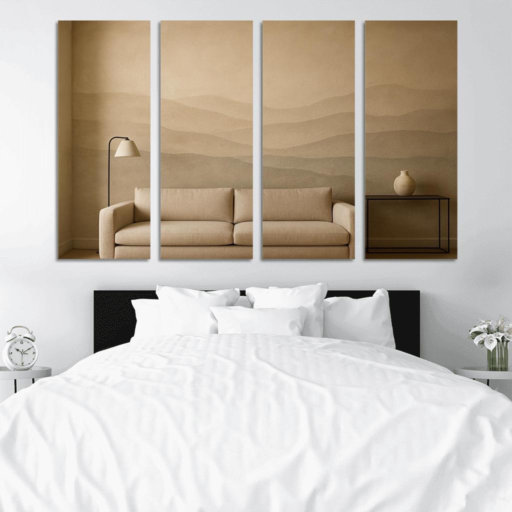 Textured Plaster Horizon Wall Mural wall art