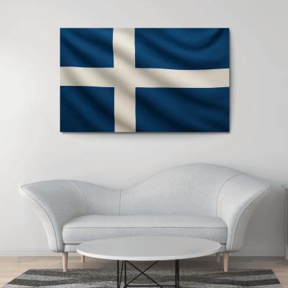 Crosswinds Of Faith The Blue And White Nordic Emblem home decor