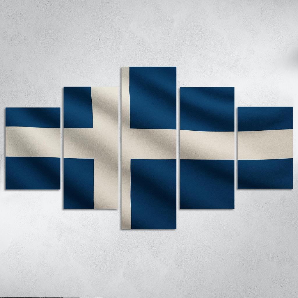 Crosswinds Of Faith The Blue And White Nordic Emblem home decor