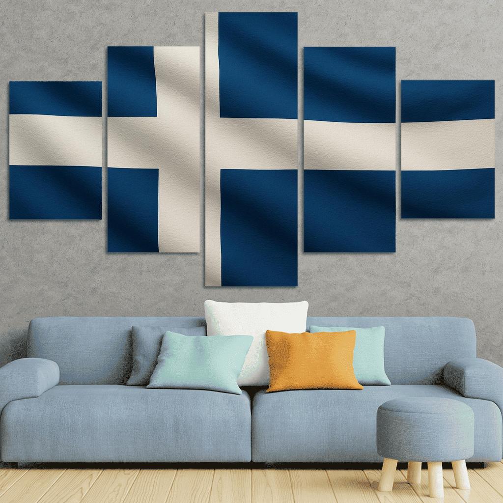 Crosswinds Of Faith The Blue And White Nordic Emblem home decor