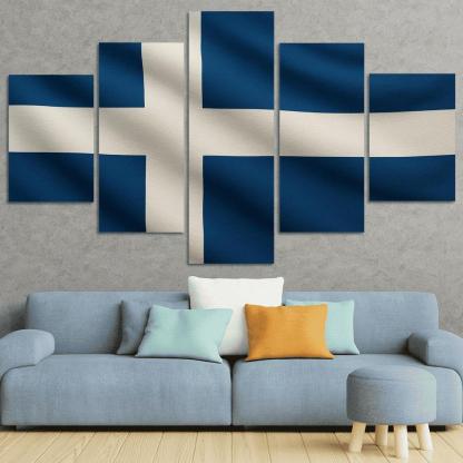 Crosswinds Of Faith The Blue And White Nordic Emblem home decor