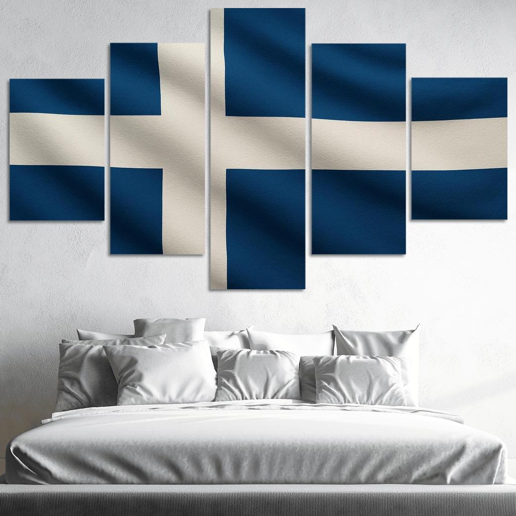 Crosswinds Of Faith The Blue And White Nordic Emblem home decor