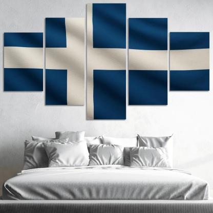 Crosswinds Of Faith The Blue And White Nordic Emblem home decor