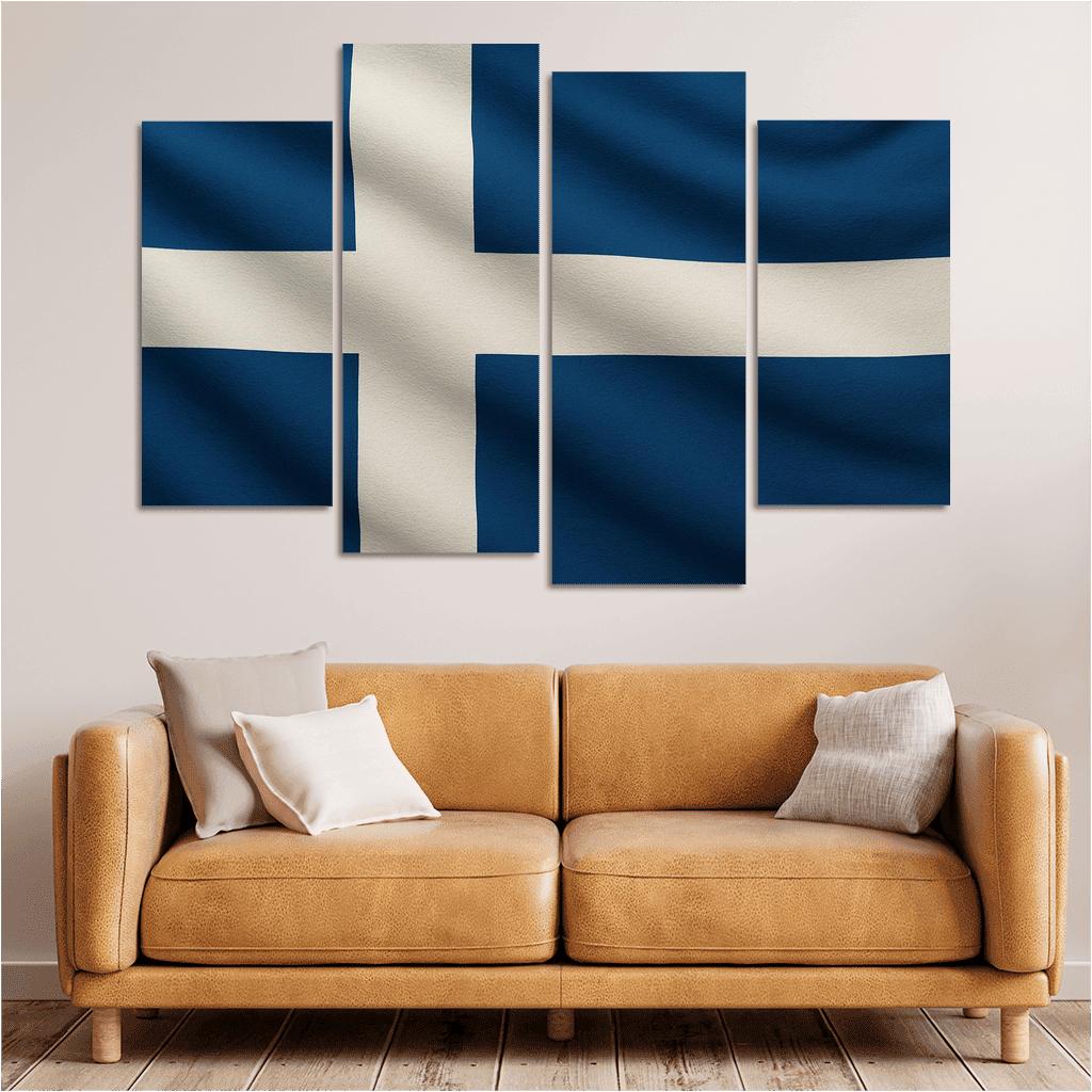 Crosswinds Of Faith The Blue And White Nordic Emblem home decor