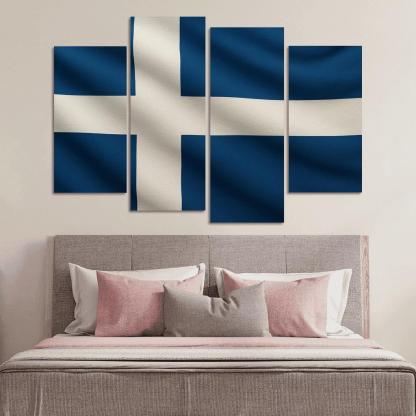 Crosswinds Of Faith The Blue And White Nordic Emblem home decor