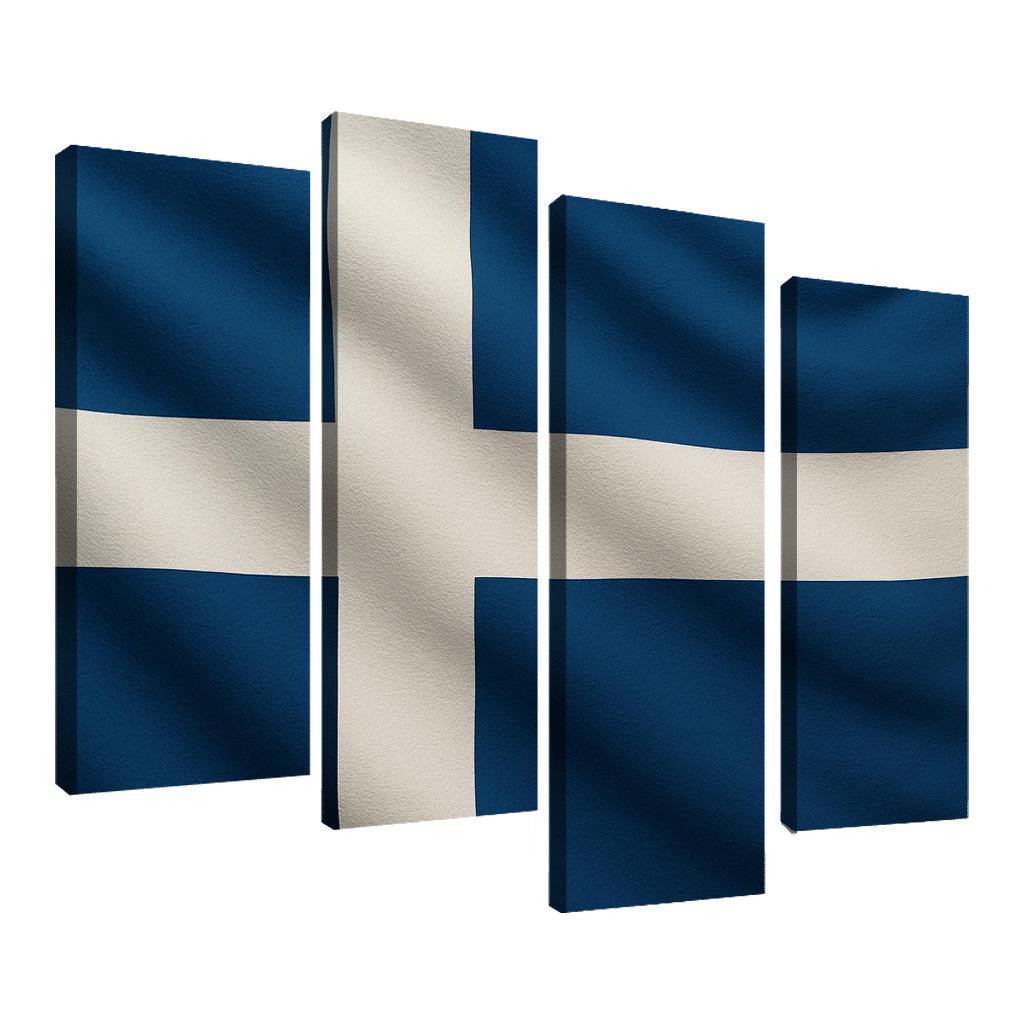 Crosswinds Of Faith The Blue And White Nordic Emblem home decor