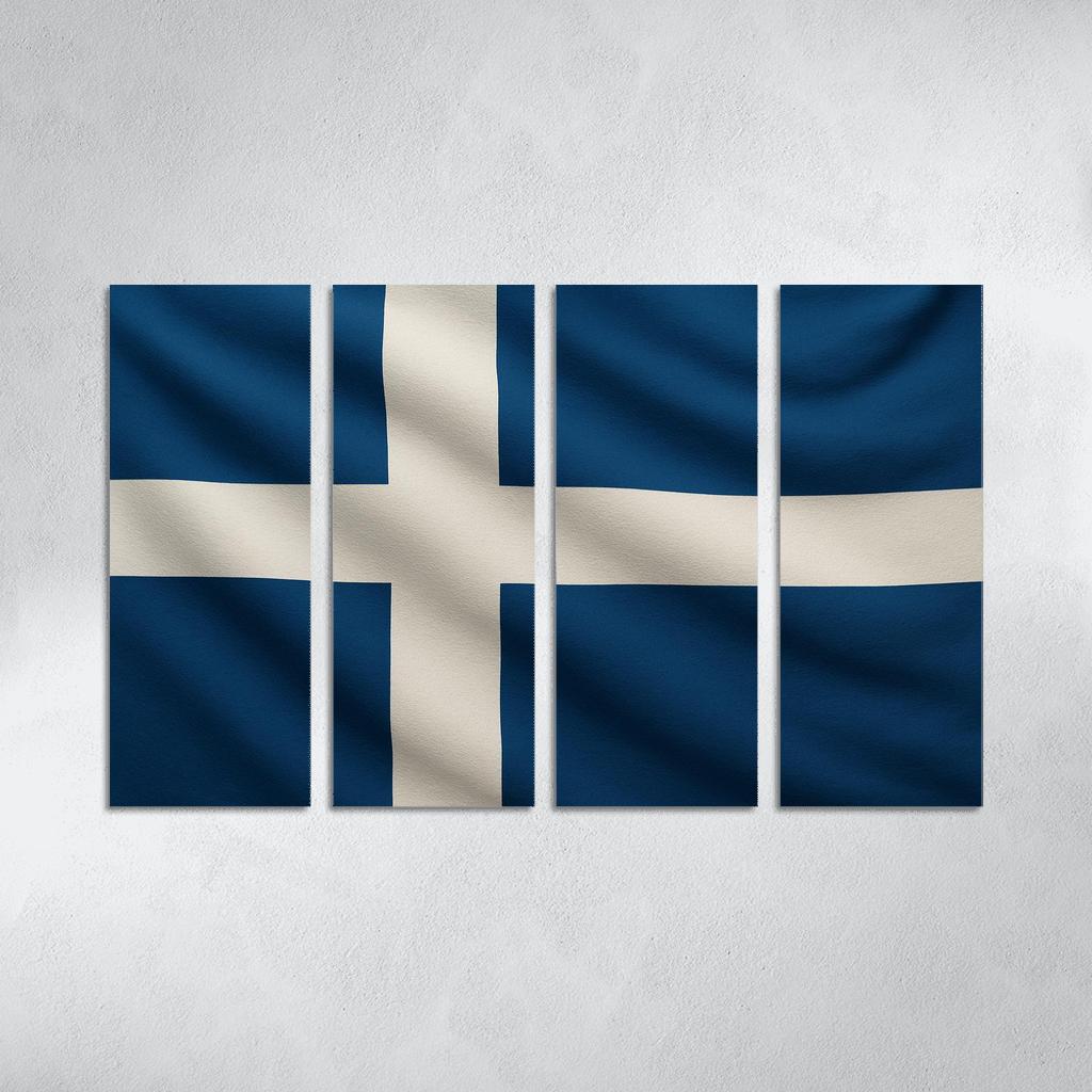 Crosswinds Of Faith The Blue And White Nordic Emblem home decor