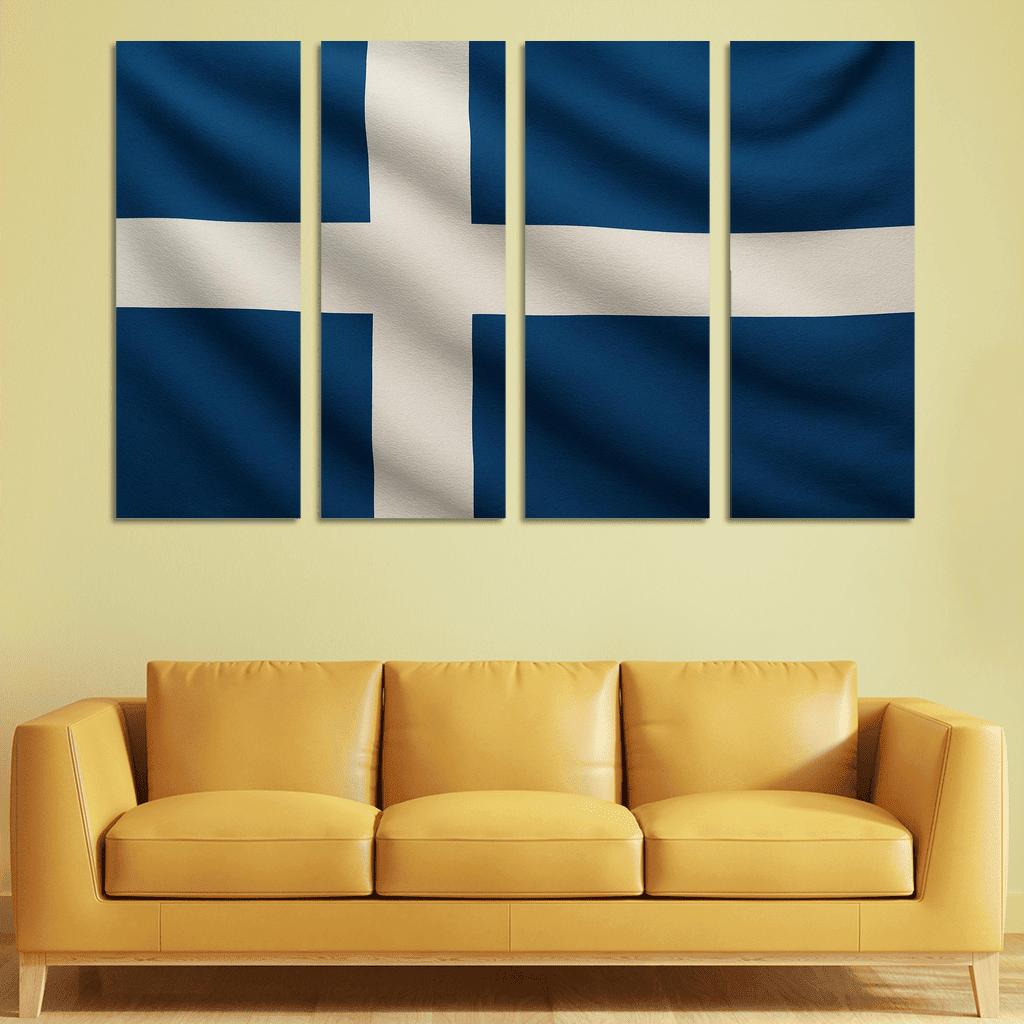 Crosswinds Of Faith The Blue And White Nordic Emblem home decor