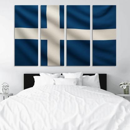 Crosswinds Of Faith The Blue And White Nordic Emblem home decor