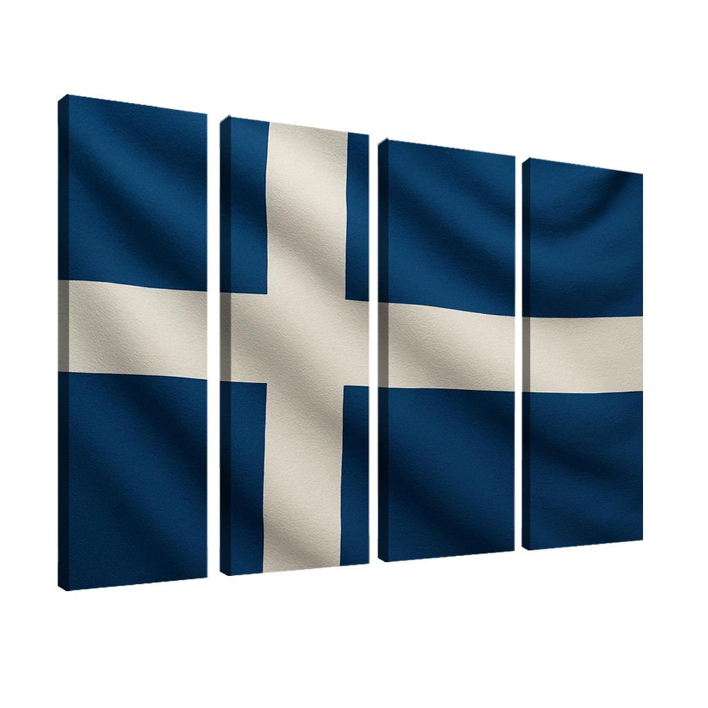 Crosswinds Of Faith The Blue And White Nordic Emblem home decor