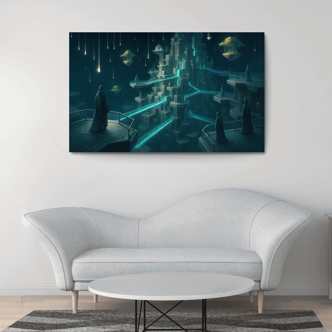 The Lattice City Of Falling Stars modern paintings frame