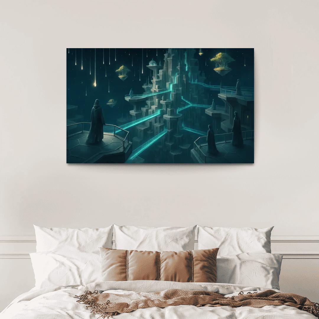 The Lattice City Of Falling Stars modern paintings frame