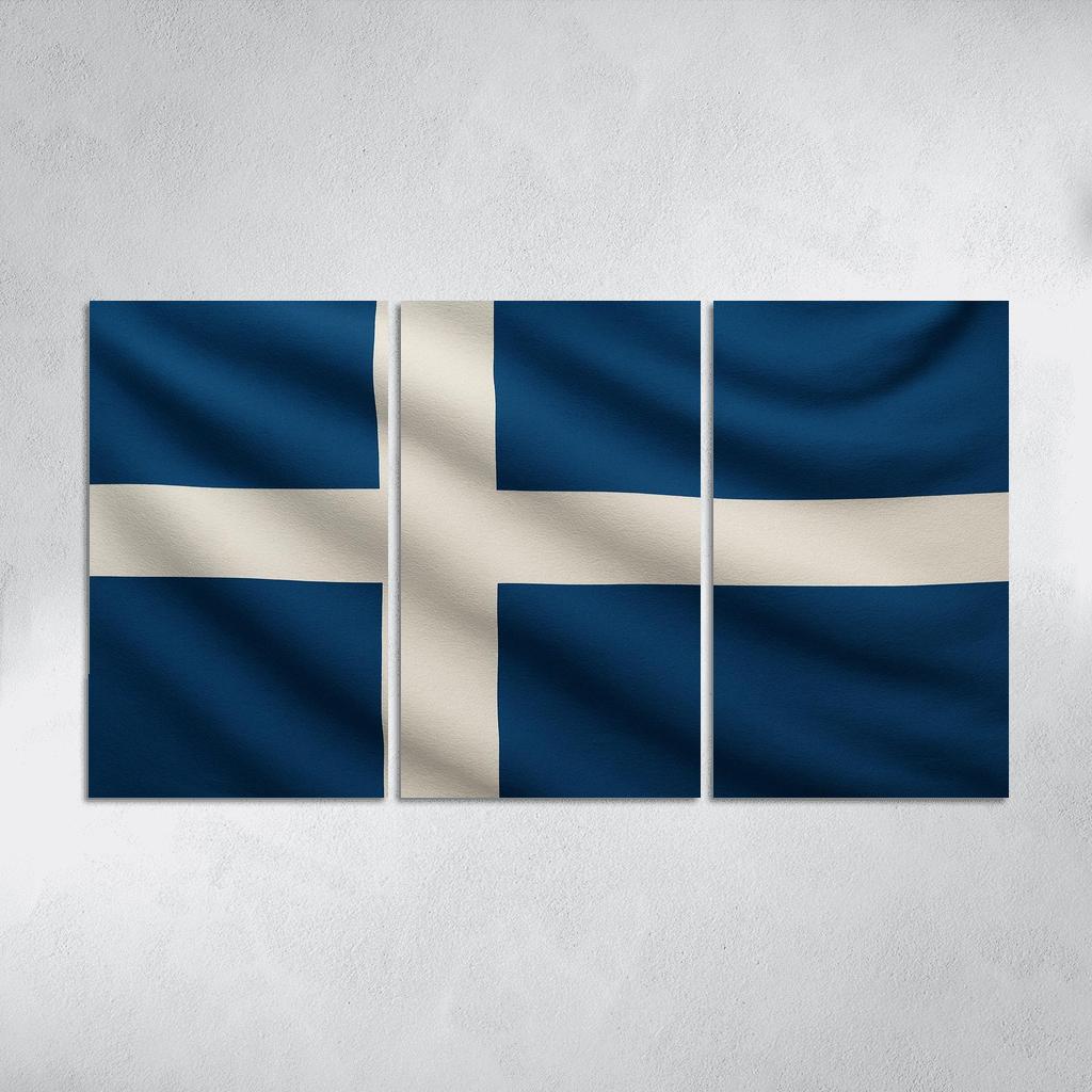 Crosswinds Of Faith The Blue And White Nordic Emblem home decor