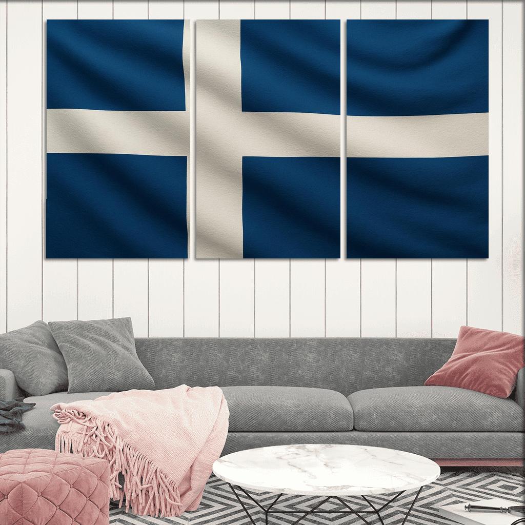 Crosswinds Of Faith The Blue And White Nordic Emblem home decor