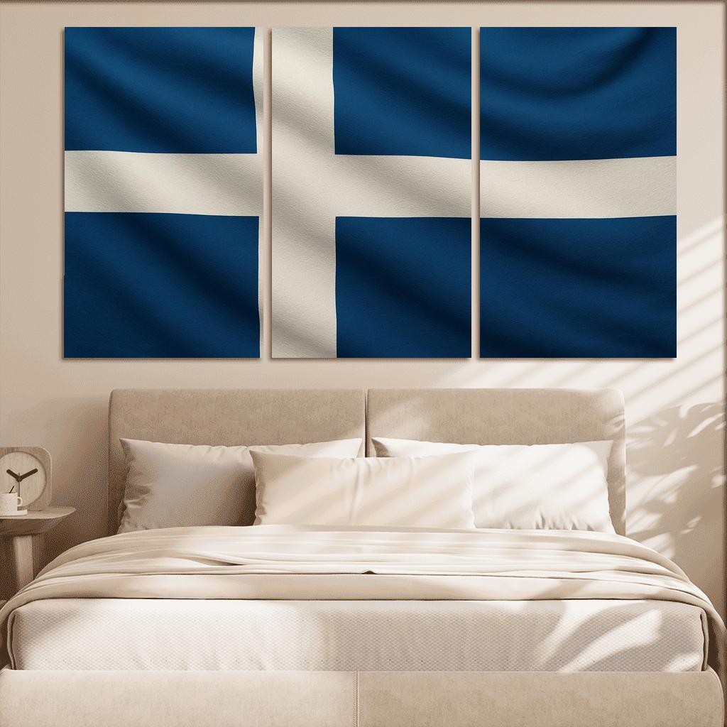 Crosswinds Of Faith The Blue And White Nordic Emblem home decor