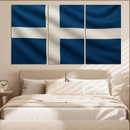 Crosswinds Of Faith The Blue And White Nordic Emblem home decor