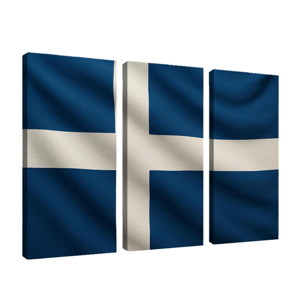 Crosswinds Of Faith The Blue And White Nordic Emblem home decor