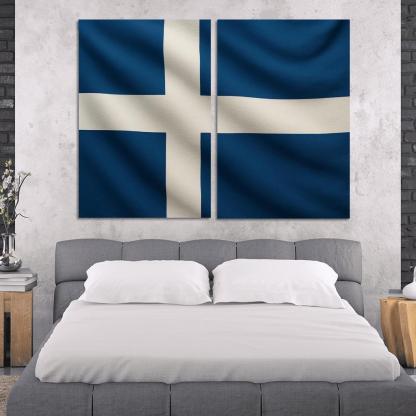 Crosswinds Of Faith The Blue And White Nordic Emblem home decor
