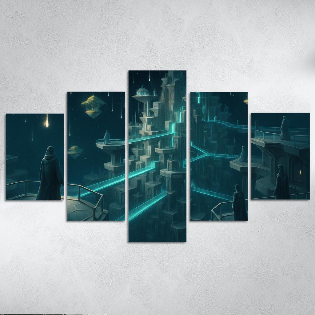 The Lattice City Of Falling Stars modern paintings frame