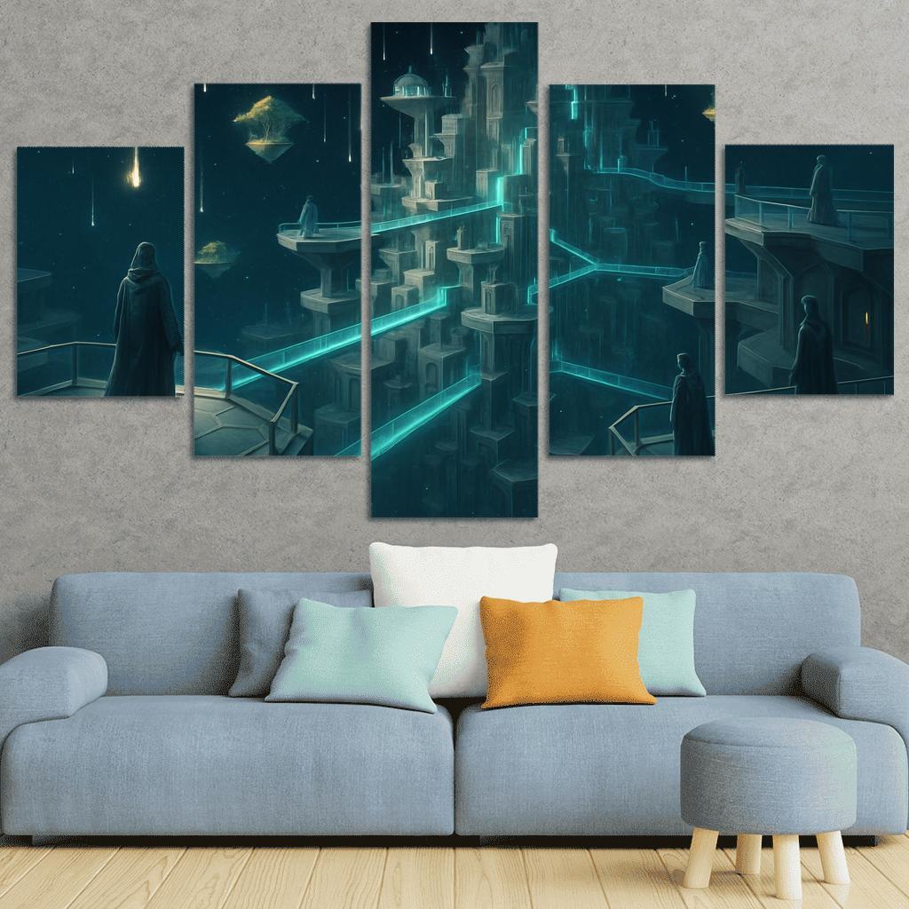 The Lattice City Of Falling Stars modern paintings frame