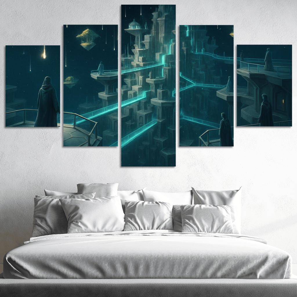 The Lattice City Of Falling Stars modern paintings frame