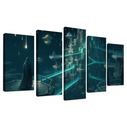 The Lattice City Of Falling Stars modern paintings frame