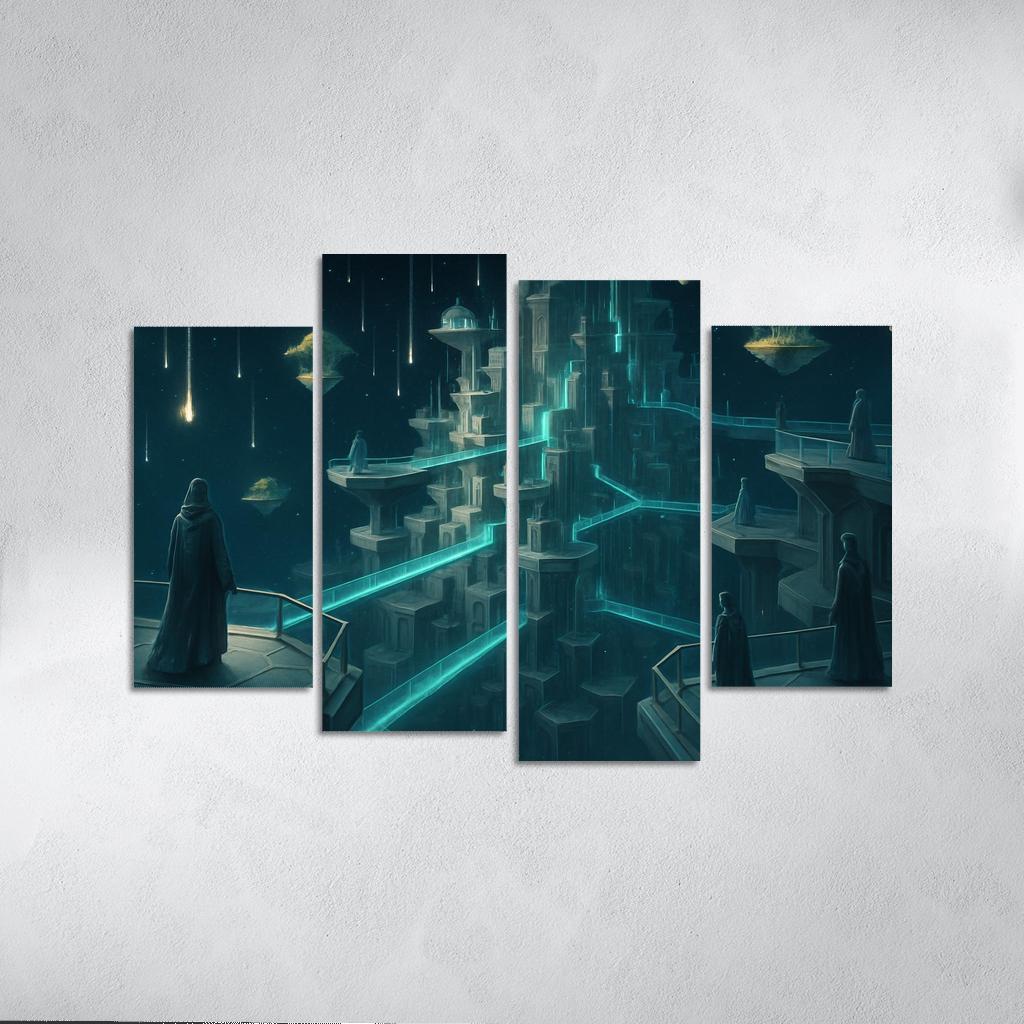 The Lattice City Of Falling Stars modern paintings frame