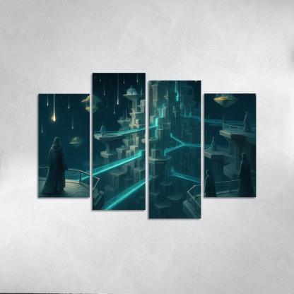 The Lattice City Of Falling Stars modern paintings frame