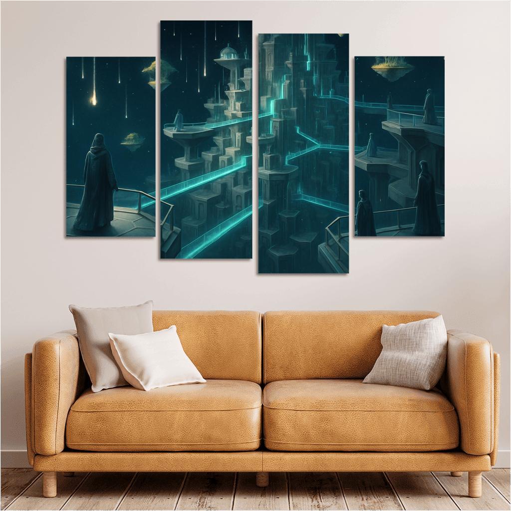 The Lattice City Of Falling Stars modern paintings frame