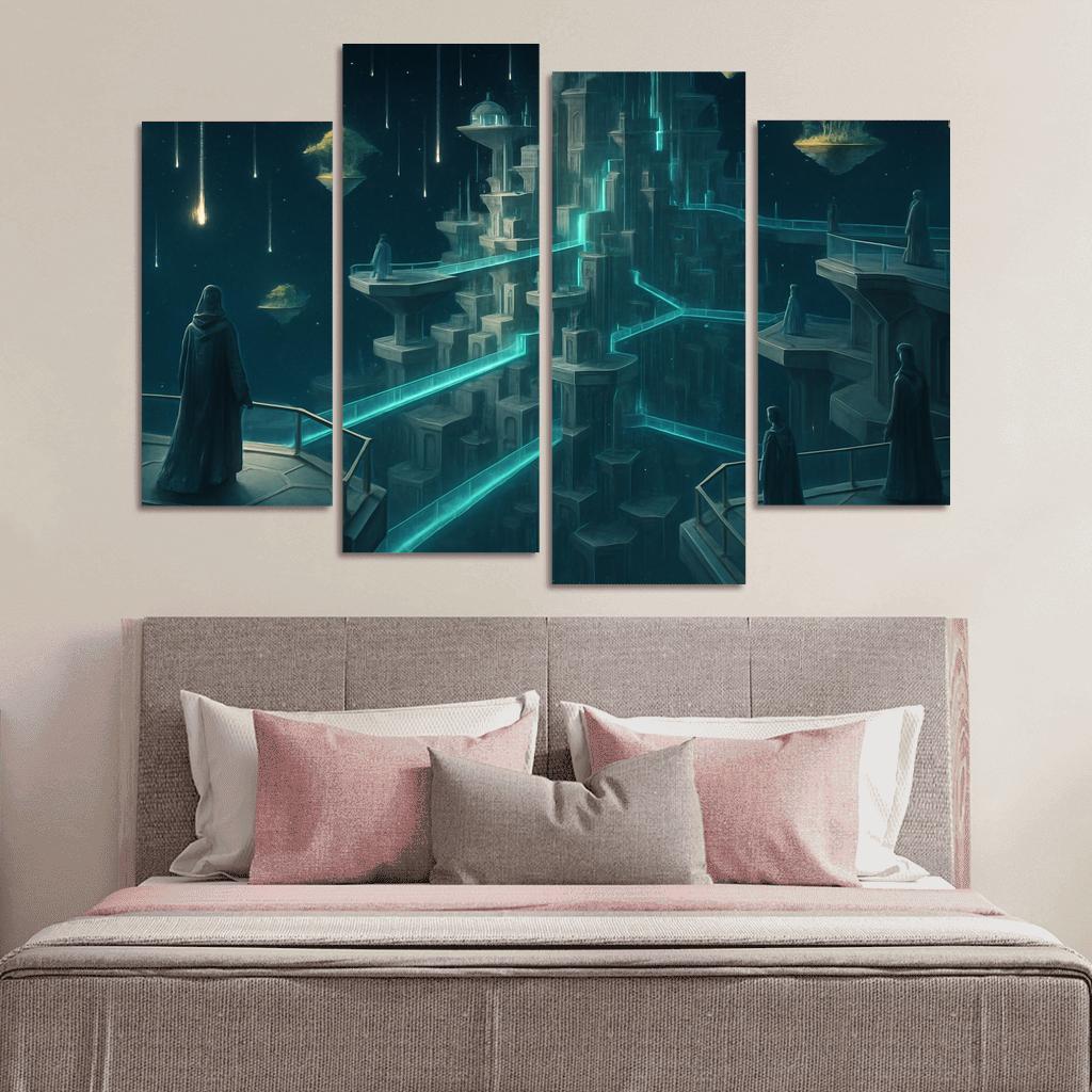 The Lattice City Of Falling Stars modern paintings frame