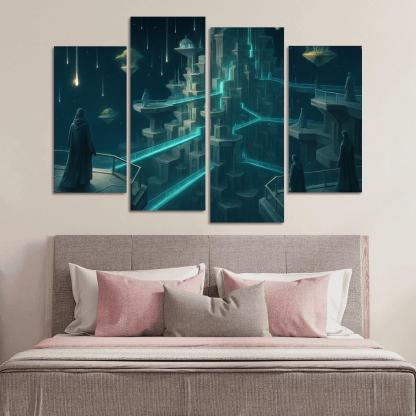 The Lattice City Of Falling Stars modern paintings frame