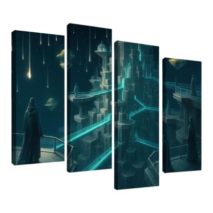 The Lattice City Of Falling Stars modern paintings frame