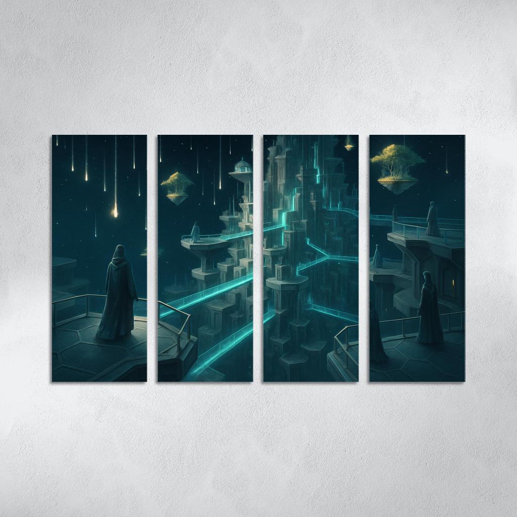 The Lattice City Of Falling Stars modern paintings frame