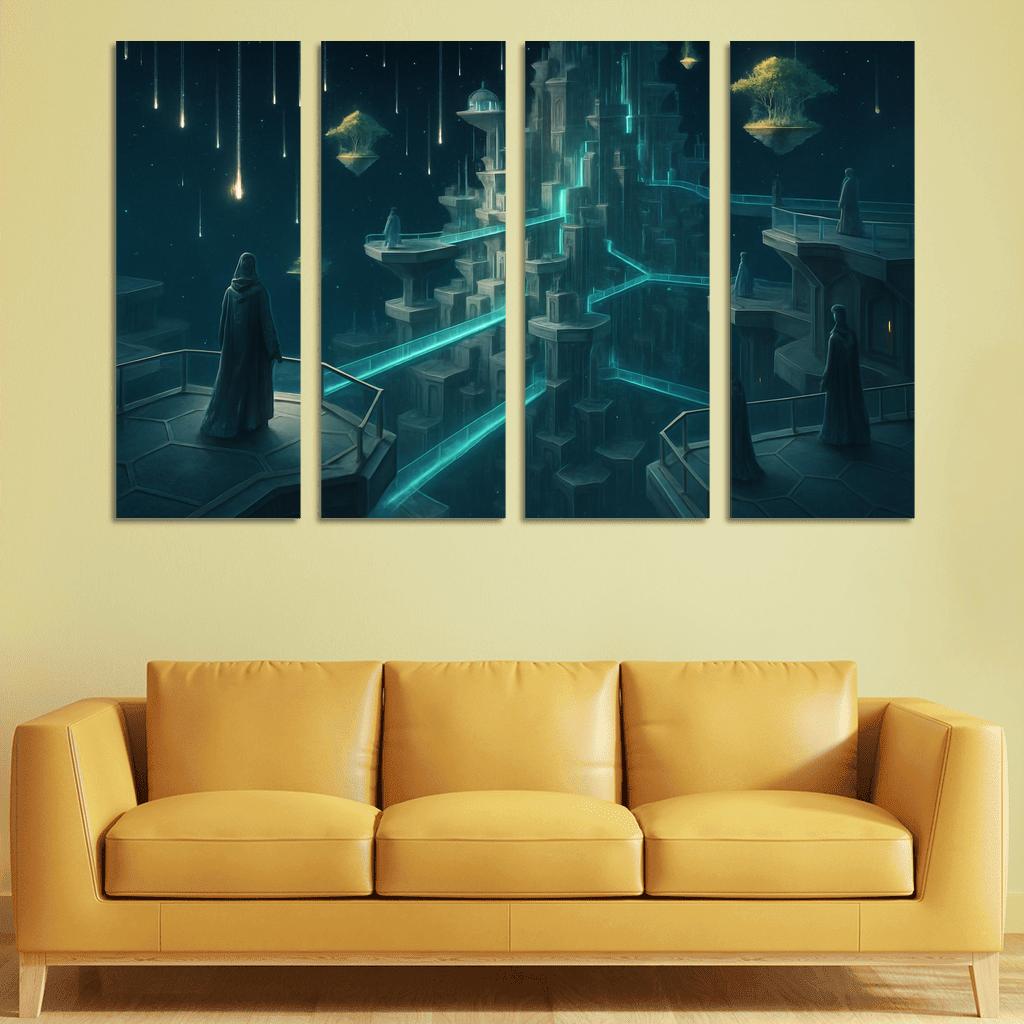The Lattice City Of Falling Stars modern paintings frame