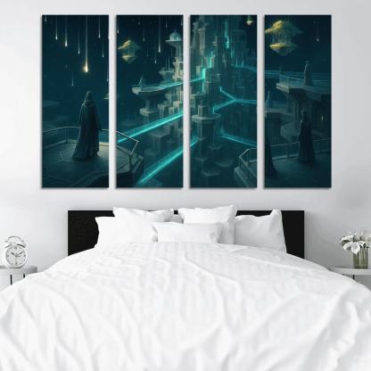 The Lattice City Of Falling Stars modern paintings frame