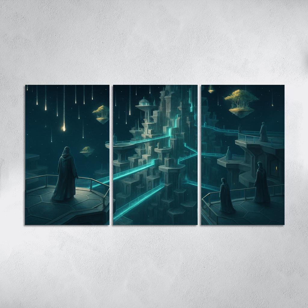 The Lattice City Of Falling Stars modern paintings frame