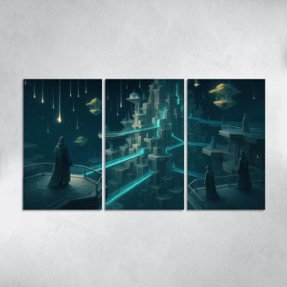 The Lattice City Of Falling Stars modern paintings frame