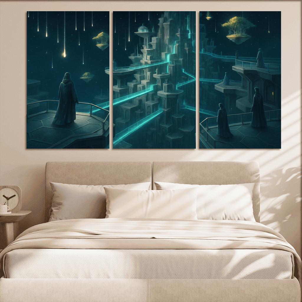The Lattice City Of Falling Stars modern paintings frame