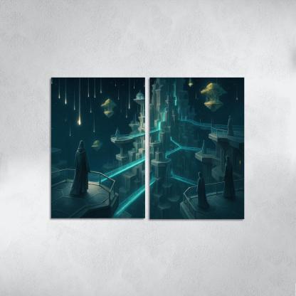 The Lattice City Of Falling Stars modern paintings frame