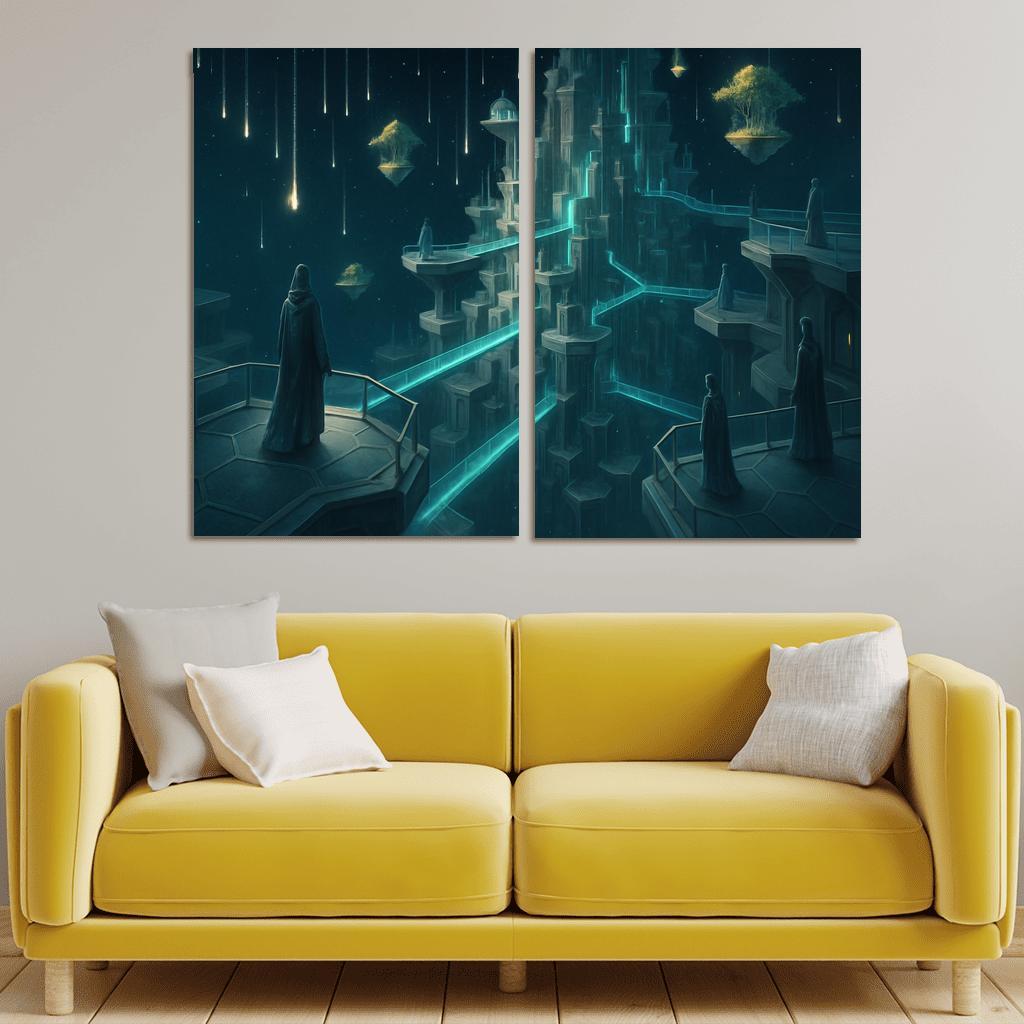 The Lattice City Of Falling Stars modern paintings frame