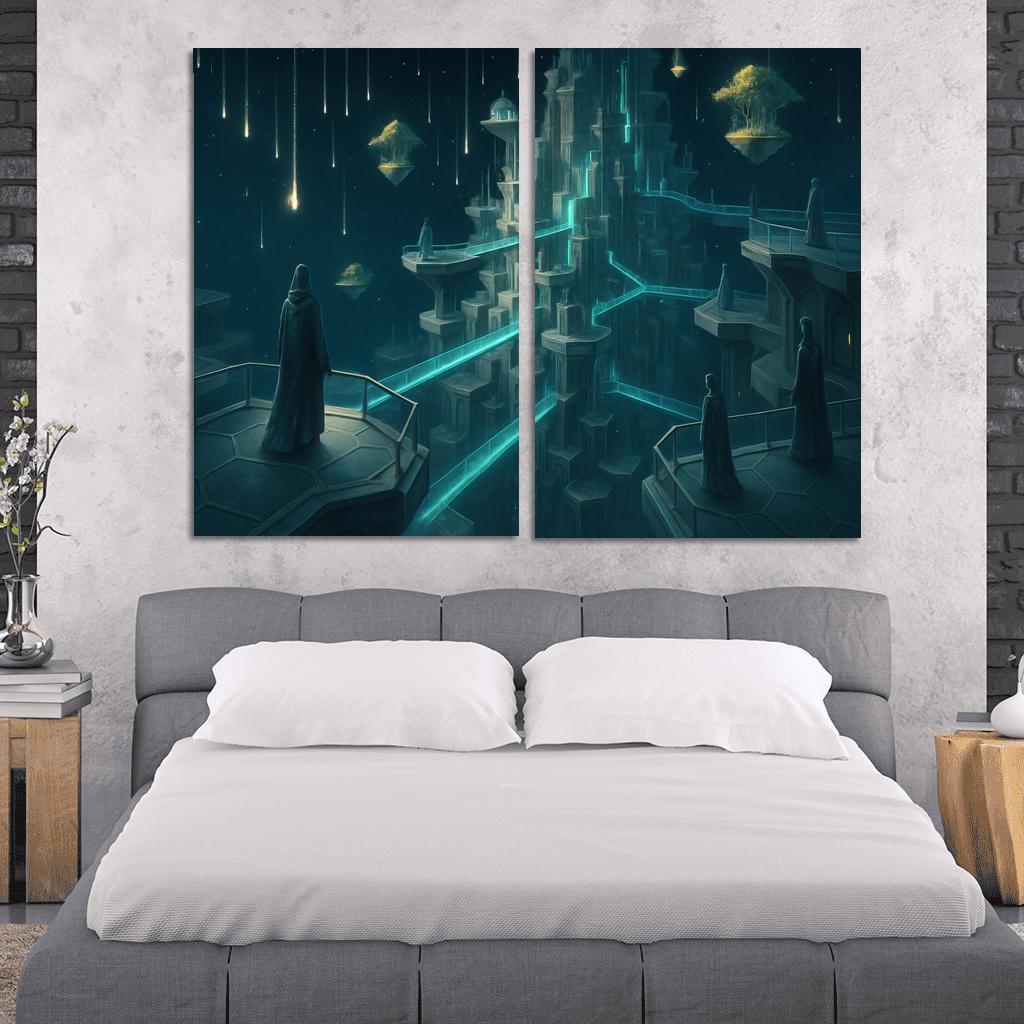 The Lattice City Of Falling Stars modern paintings frame