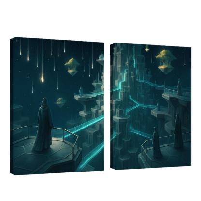 The Lattice City Of Falling Stars modern paintings frame