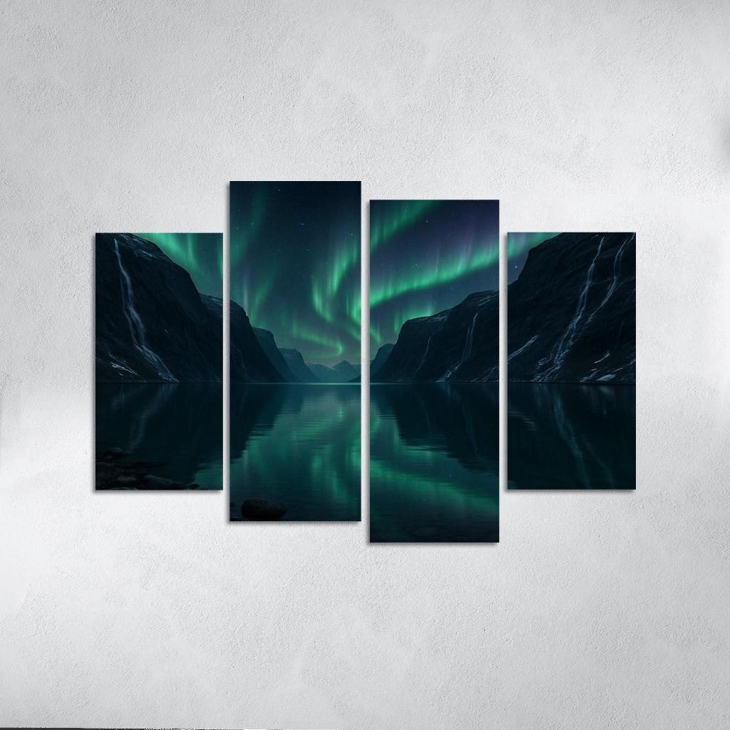 Celestial Aurora Above Crystal Fjord decor