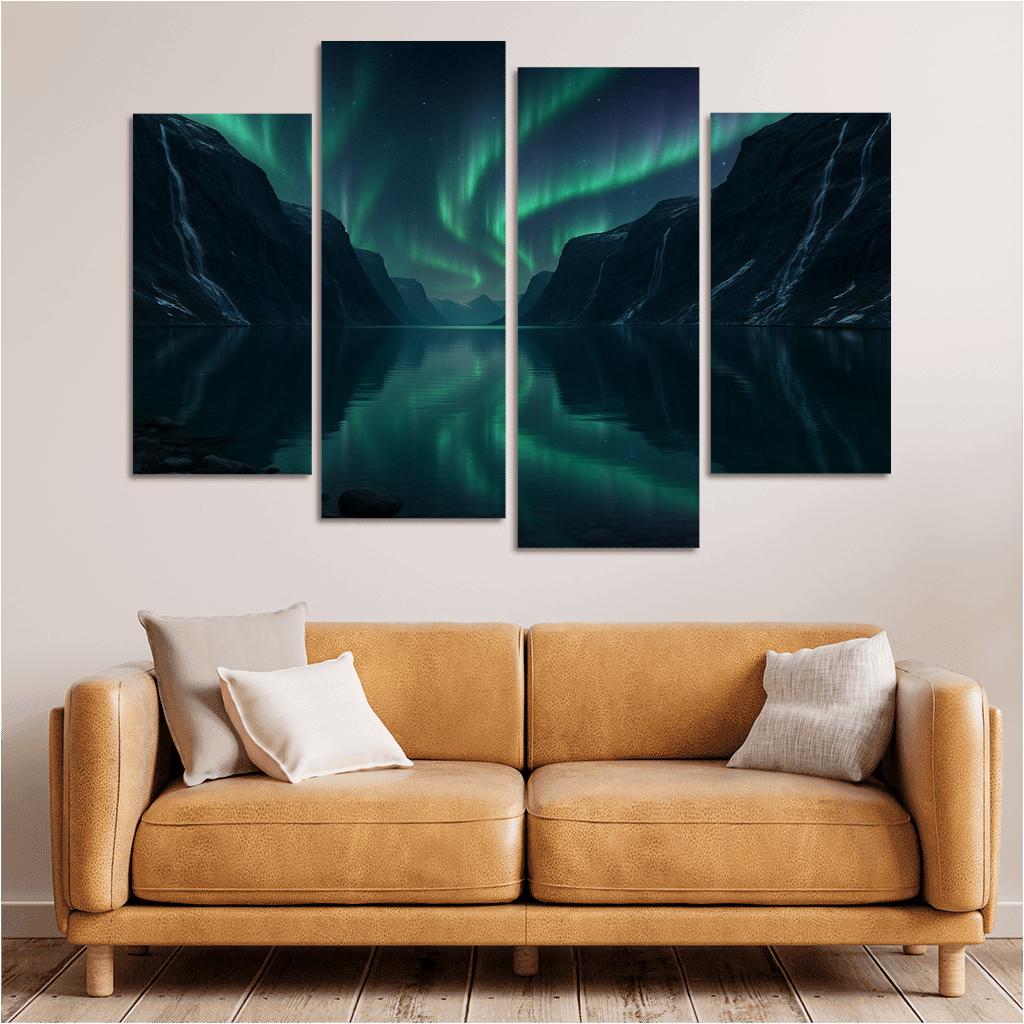 Celestial Aurora Above Crystal Fjord decor