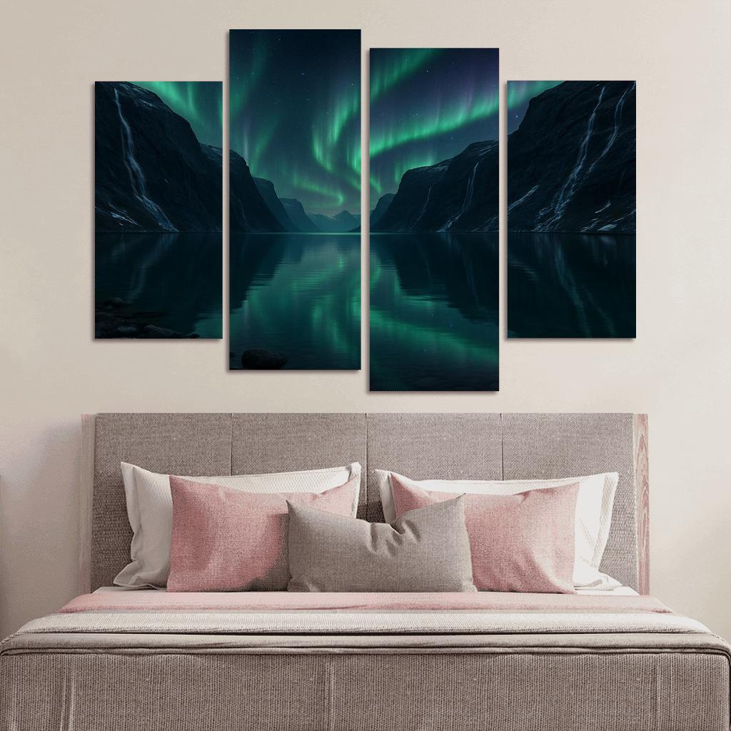Celestial Aurora Above Crystal Fjord decor