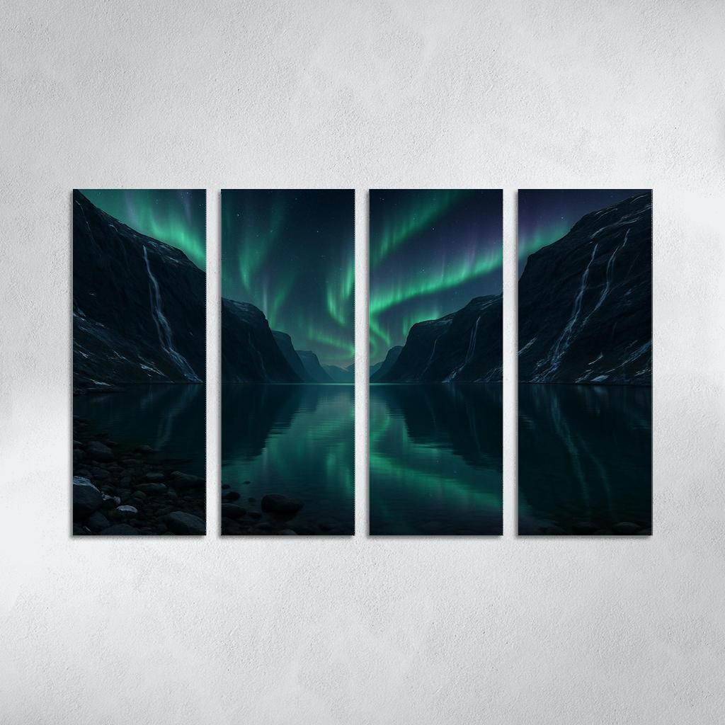 Celestial Aurora Above Crystal Fjord decor